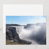Dettifoss Waterfall in Vatnajokull NP - IJsland Kaart (Voorkant / Achterkant)