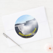 Dettifoss Waterfall in Vatnajokull NP - IJsland Ronde Sticker (Envelop)