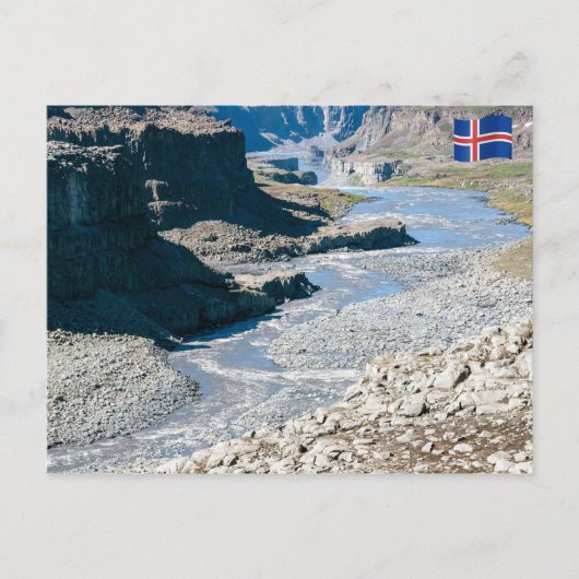 Dettifoss-waterval in Nationaal Park Vatnajökull - Briefkaart (Voorkant)