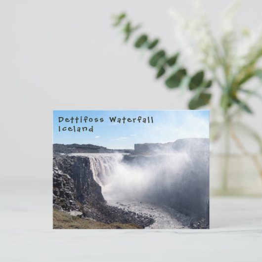 Dettifoss-waterval in Nationaal park Vatnajökull - Briefkaart (Staand voorkant)