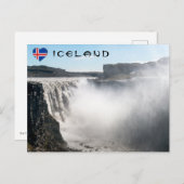 Dettifoss-waterval in Nationaal Park Vatnajökull - Briefkaart (Voorkant / Achterkant)
