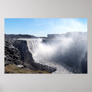 Dettifoss-waterval in Vatnajokull NP - IJsland Poster
