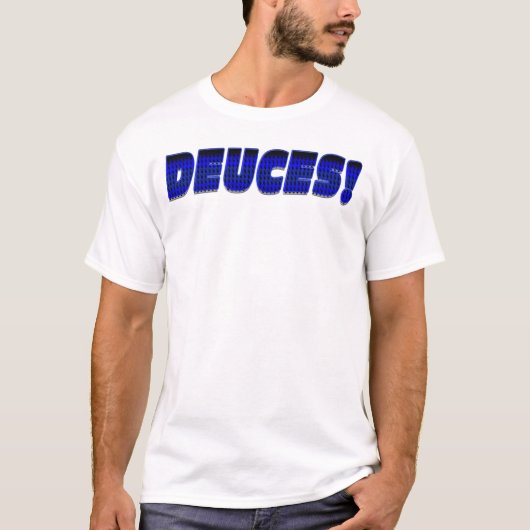 DEUCES-Blue-Black T-shirt (Voorkant)
