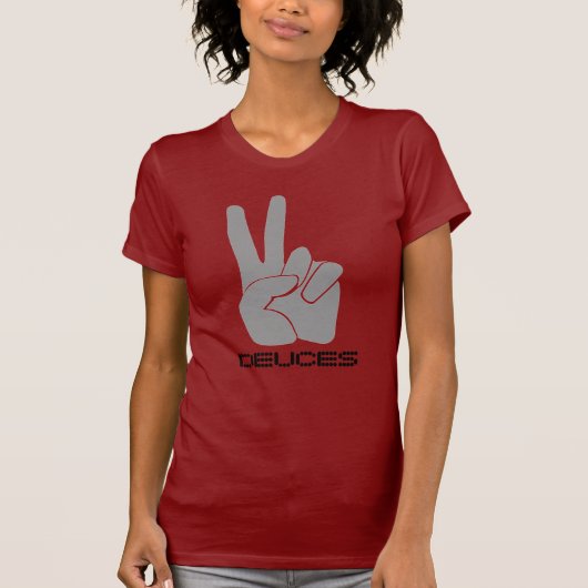 Deuces Rap Song Peace Sign Shirt Two Fingers R&B (Voorkant)