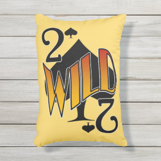 Deuces Wild 2 van de Kaart van de Schoppen Pillow Buitenkussen