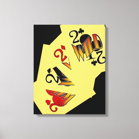 Deuces Wild Poker op Canvas (Voorkant)