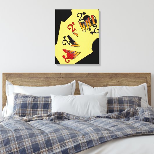 Deuces Wild Poker op Canvas (Insitu (Slaapkamer))