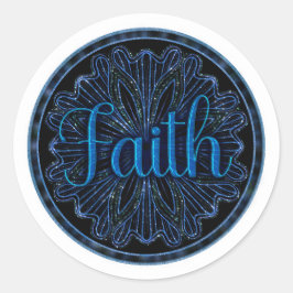 Deugd Geloof Mandala Ronde Sticker