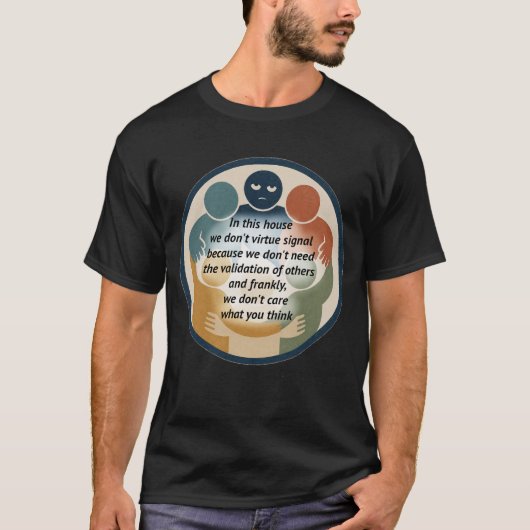 Deugd signaleren t-shirt (Voorkant)