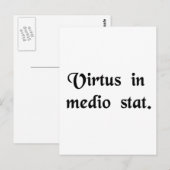 Deugd staat in het midden. briefkaart (Voorkant / Achterkant)