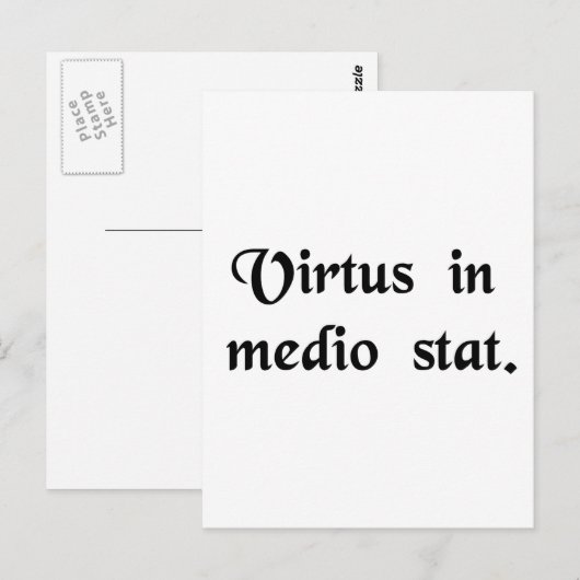 Deugd staat in het midden. briefkaart (Voorkant / Achterkant)