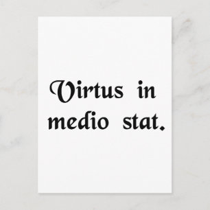 Deugd staat in het midden. briefkaart