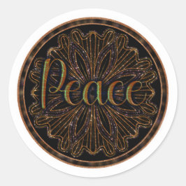 Deugd Vrede Mandala Ronde Sticker