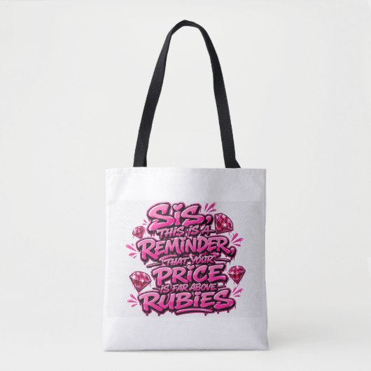 Deugdzaam vrouw tote bag (Voorkant)