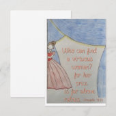 Deugdzame Vrouw Dankkaart Bedankkaart (Voorkant / Achterkant)