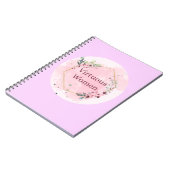 Deugdzame Vrouwen Schrift met Waterverf Bloemen Notitieboek (Linkerzijde)