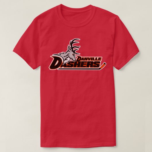 Deunct Danville Dashers Illinois Hockey Team T-shirt (Design voorkant)