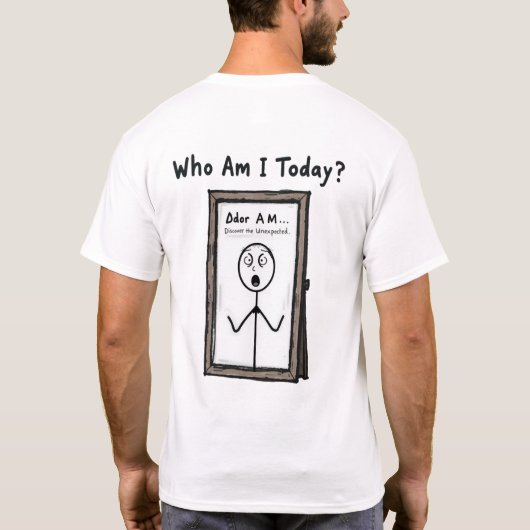 "Deur AM..." T-shirt - Een ontdekkingsreis (Achterkant)