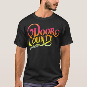 Deur County Wisconsin toerist design volwassenen e T-shirt