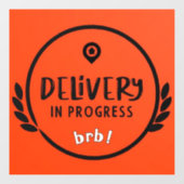 Deur Dash Gig Driver Levering in uitvoering Teken Raamsticker (Vel)