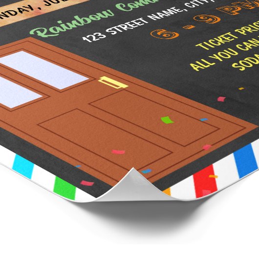 Deur decoratie wedstrijd school evenement sjabloon (Hoek)