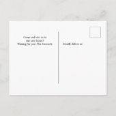 Deur illustratie bloemennieuwe woning verhuizen aankondigingskaart (Achterkant)