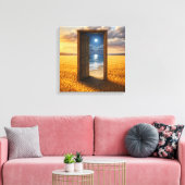 Deur in de Tarwe Canvas Afdruk (Insitu (Woonkamer))
