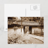 Deur in een Japanse muur Briefkaart (Voorkant / Achterkant)