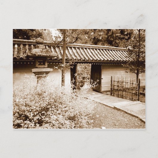 Deur in een Japanse muur Briefkaart (Voorkant)