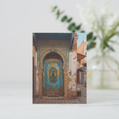 Deur in Fez Marokko Reizen Briefkaart (Staand voorkant)
