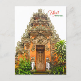 deur in Ubud, Bali, Indonesië Aankondigingskaart