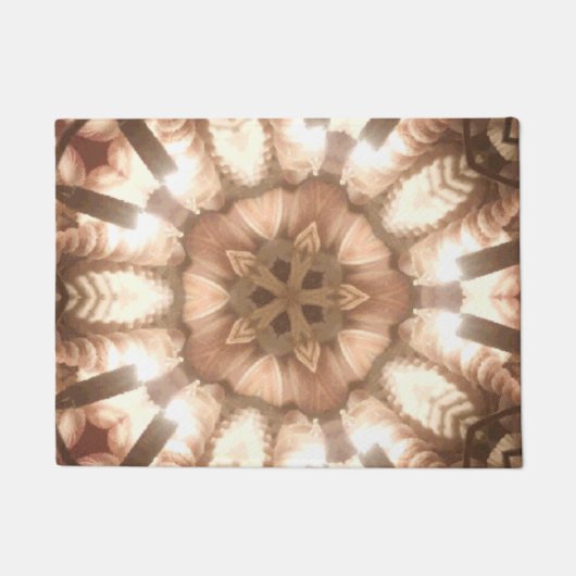 Deur Mat, laat het prettige kerstboomverlichting. Deurmat (Voorkant)