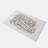 DEUR MAT: MERRY CHRISTMAS-ILLUSTRATIE DEURMAT (Schuin)