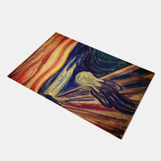 Deur Mat met Munch is het scherm (Schuin)