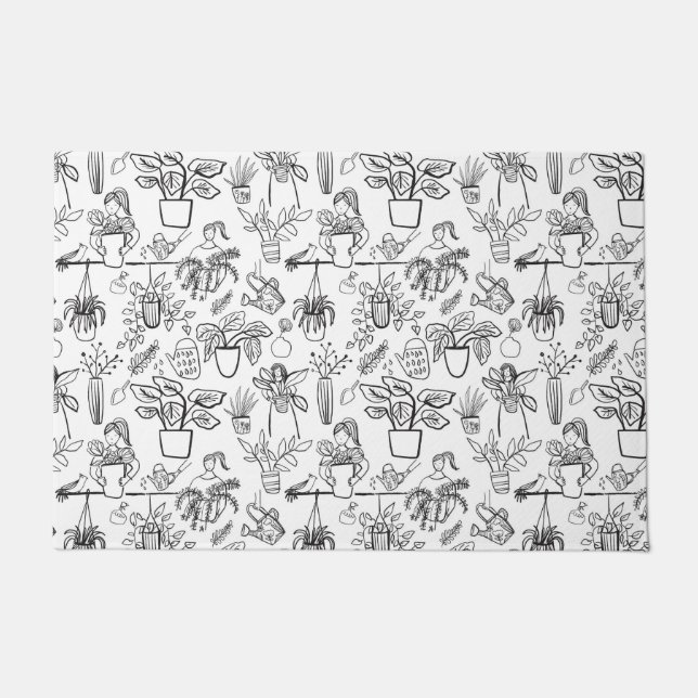 Deur Mat Plant Lover Gift Idee (Voorkant)