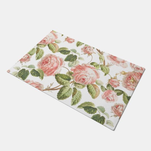 DEUR MAT:  ROZEN DEURMAT (Schuin)