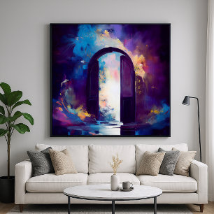 Deur naar ver weg - Abstract Mystiek Design Poster
