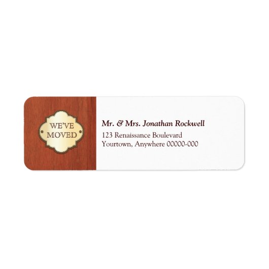 Deur Plaque Bewegende Aankondiging Label (Voorkant)