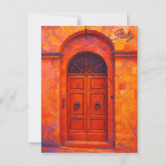  deur Toscane Italië Retro Europa Reizen Briefkaart