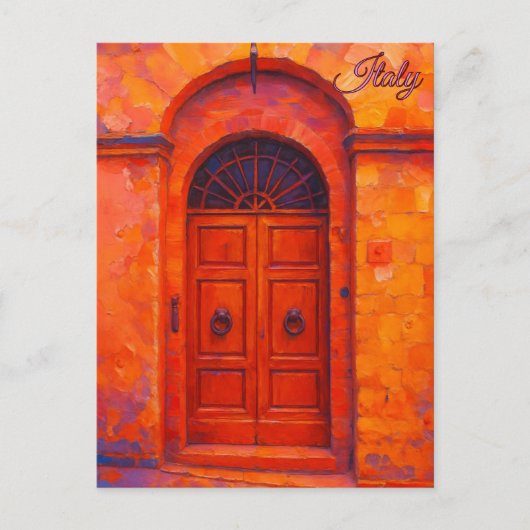  deur Toscane Italië Retro Europa Reizen Briefkaart (Voorkant)