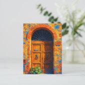  deur Toscane Italië Retro Europa Reizen Briefkaart (Staand voorkant)