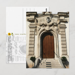 Deur van de Bibliotheca Hertziana. Rome, Italië an Briefkaart