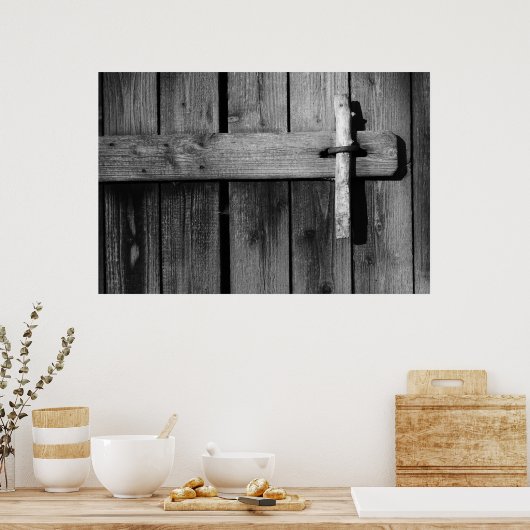 Deur van de oude schuur 3 poster (Keuken)