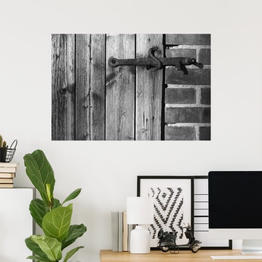 Deur van de oude schuur 5 poster (Thuiskantoor)