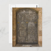 Deur van gegraveerd metaal in Old City Jerusalem Briefkaart (Voorkant / Achterkant)