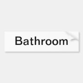 Deurbord van de badkamer bumpersticker (Voorkant)