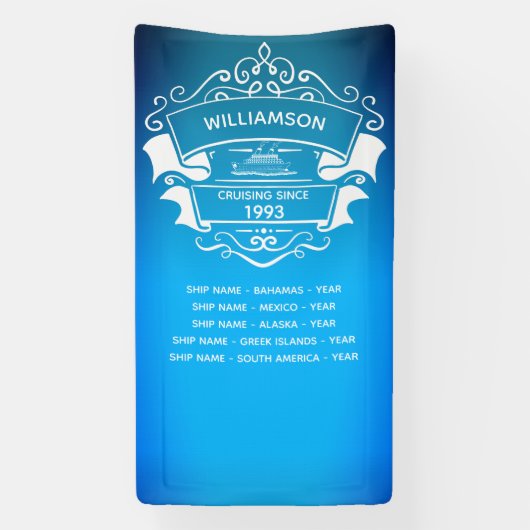 Deurbord van de stuurhut voor cruiseschepen spandoek (Verticaal)