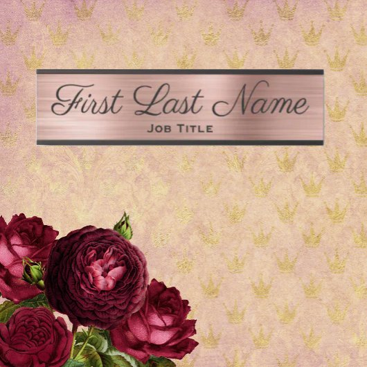 Deurborden voor Roos voor Kantoor Deurbordje