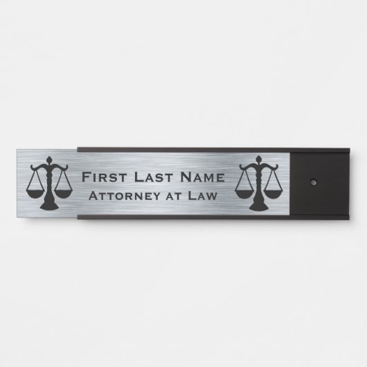Deurbordhandtekening advocaat deurbordje (Voorkant)