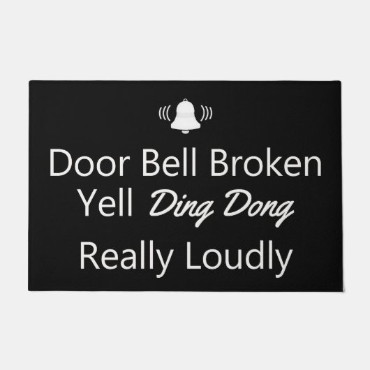 Deurdeur Bell Broken Doormat Deurmat (Voorkant)